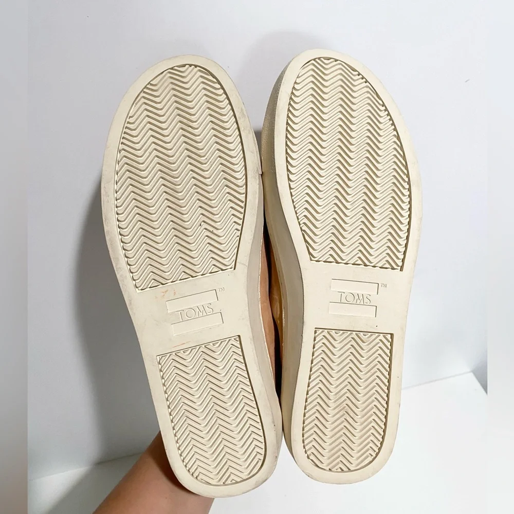 New TOMS Lenox Sandstorm‎ Nubuck Sneakers Beige Nude Tan 8